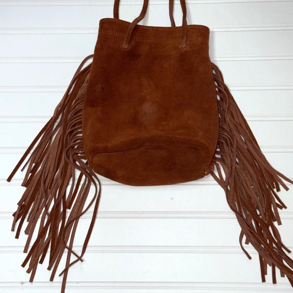 Monserat De Lucca Noe Petite Fringe Crossbody Bag - Brown Suede western boho - Picture 3 of 9